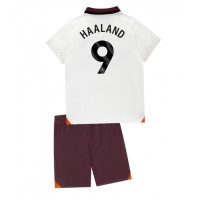 Dětský Fotbalový dres Manchester City Erling Haaland #9 2023-24 Venkovní Krátký Rukáv (+ trenýrky)